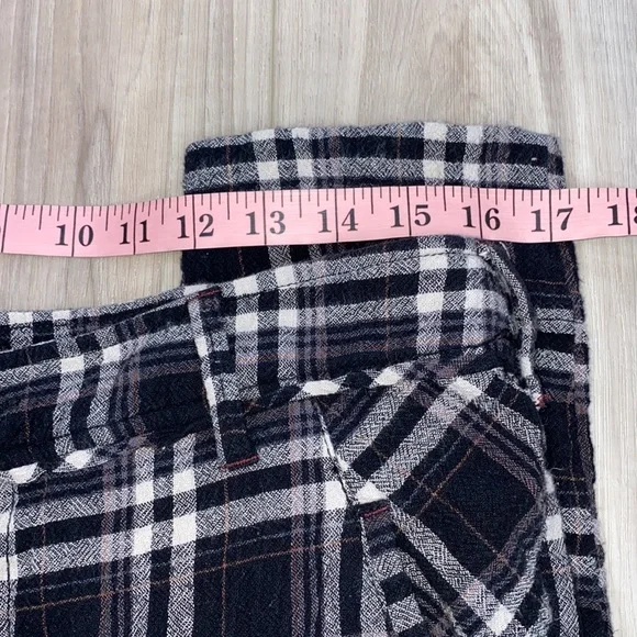 Free People plaid textured high waisted trouser pants size 8 - Picture 6 of 8